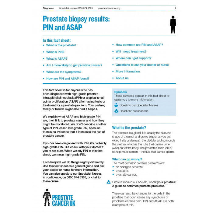 Prostate biopsy results: PIN and ASAP