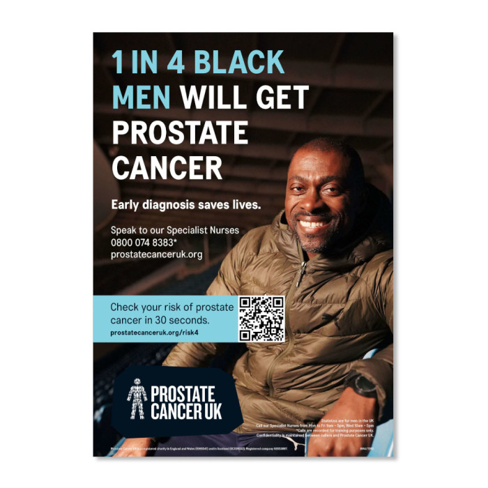 1 in 4 Black men poster A4