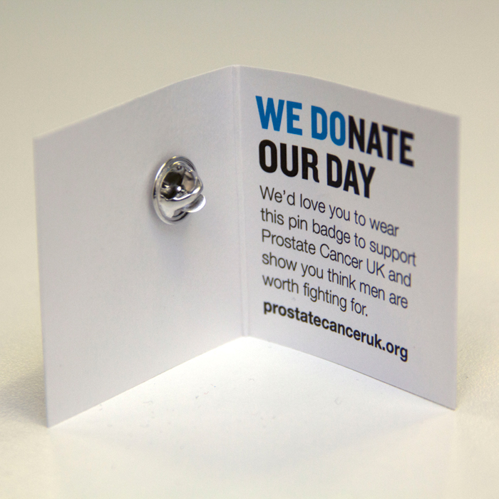 Prostate Cancer UK pin badge