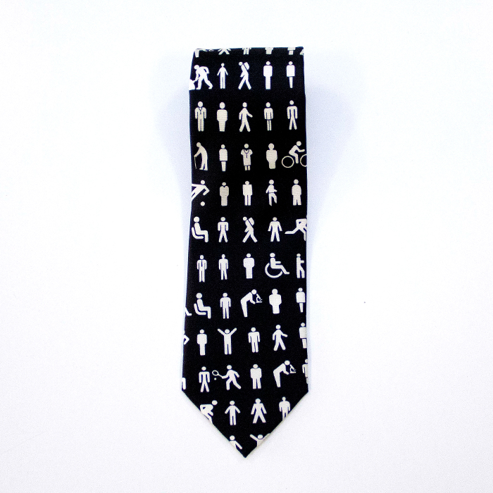 Man of Men tie in black