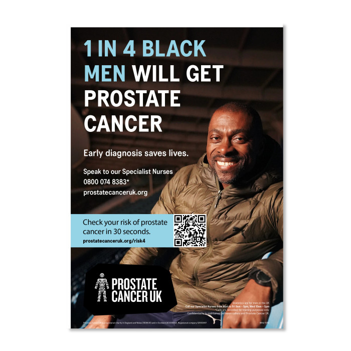 1 in 4 Black men poster A4