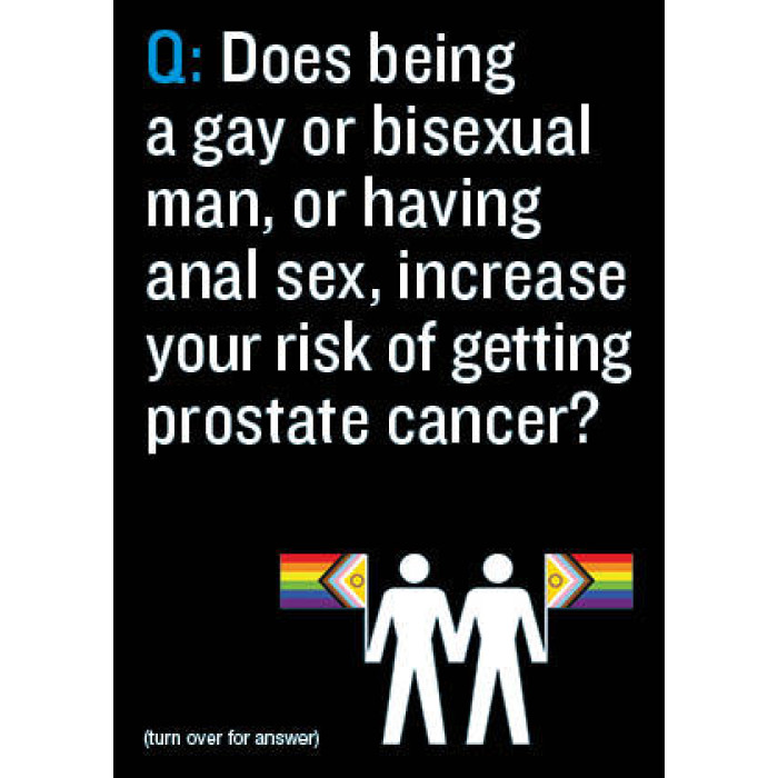Does being gay, bisexual or having anal sex increase your risk of prostate cancer?