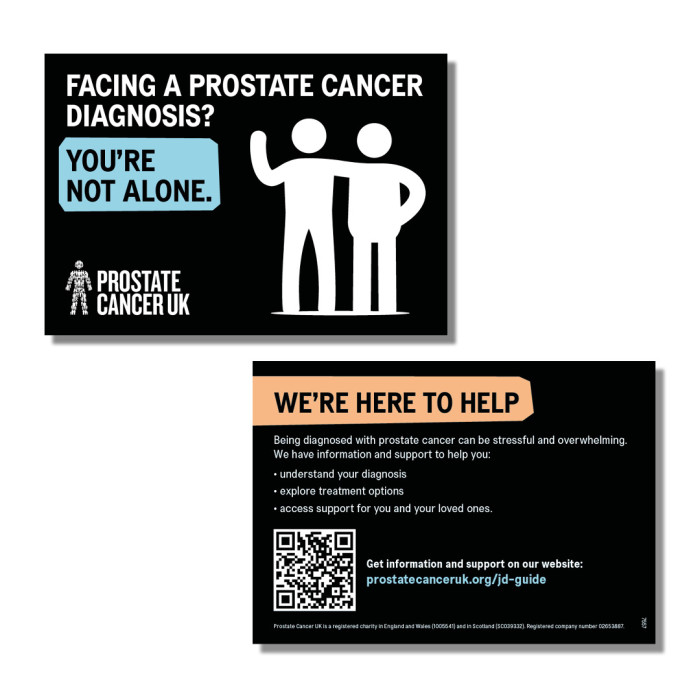 Recently diagnosed with prostate cancer A6 card bundle