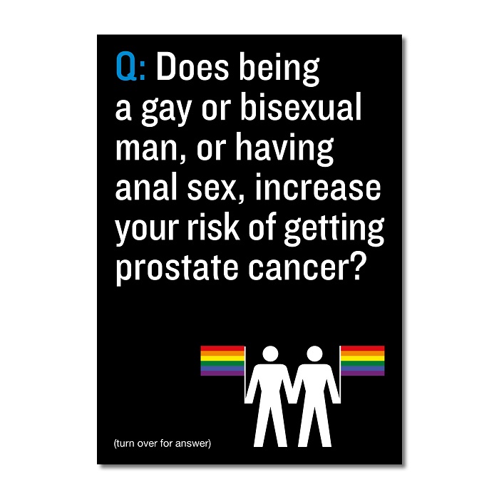 Does being gay, bisexual or having anal sex increase your risk of prostate cancer?