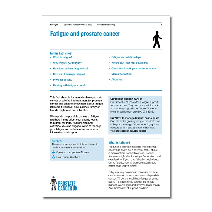Fatigue and prostate cancer