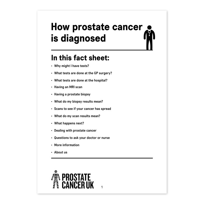 Large print. How prostate cancer is diagnosed