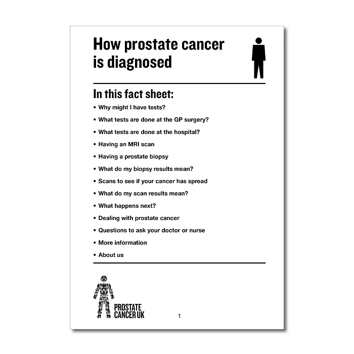Large print. How prostate cancer is diagnosed