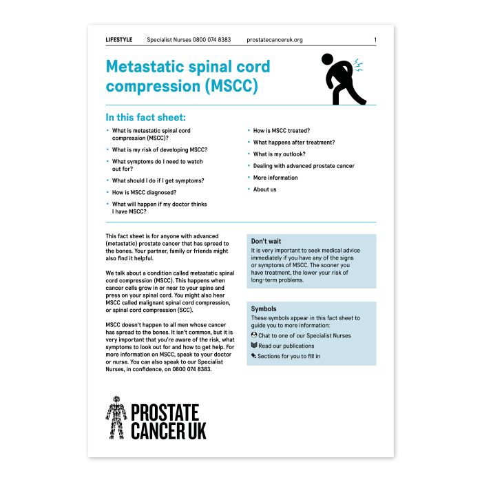 Metastatic spinal cord compression (MSCC)