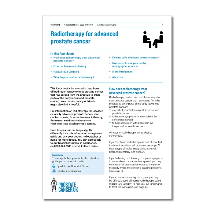 Radiotherapy for advanced prostate cancer