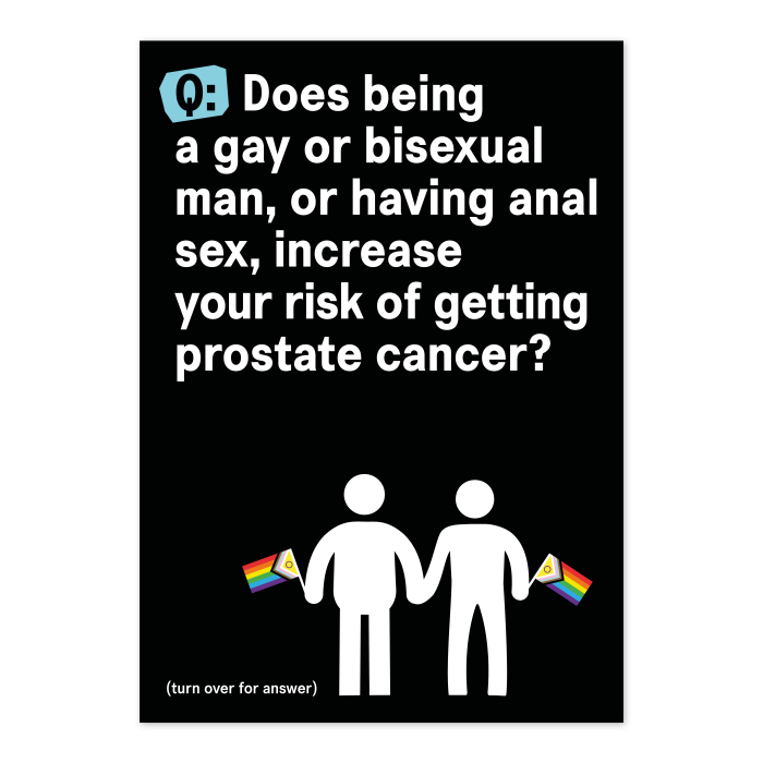 A6 postcard for gay and bisexual men
