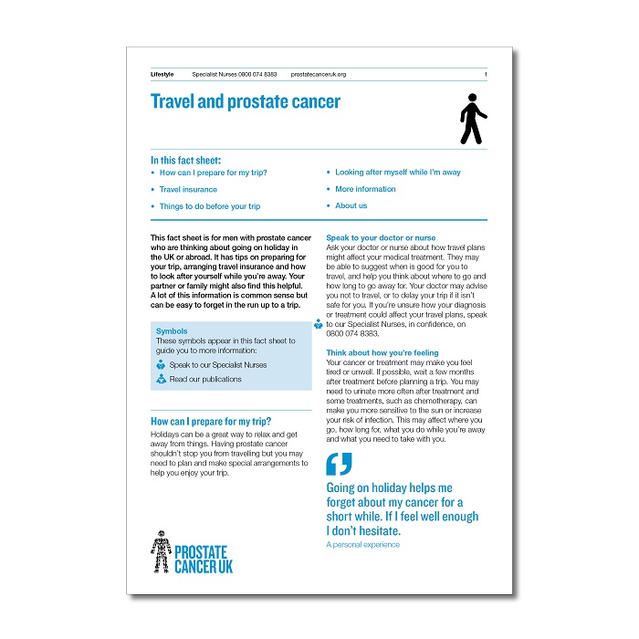 Travel and prostate cancer